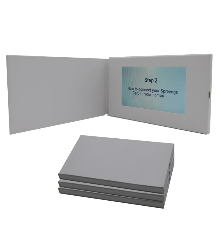 2.4/2.8/4.3/5/7/10 inch blank wedding video brochure digital advertisement video card