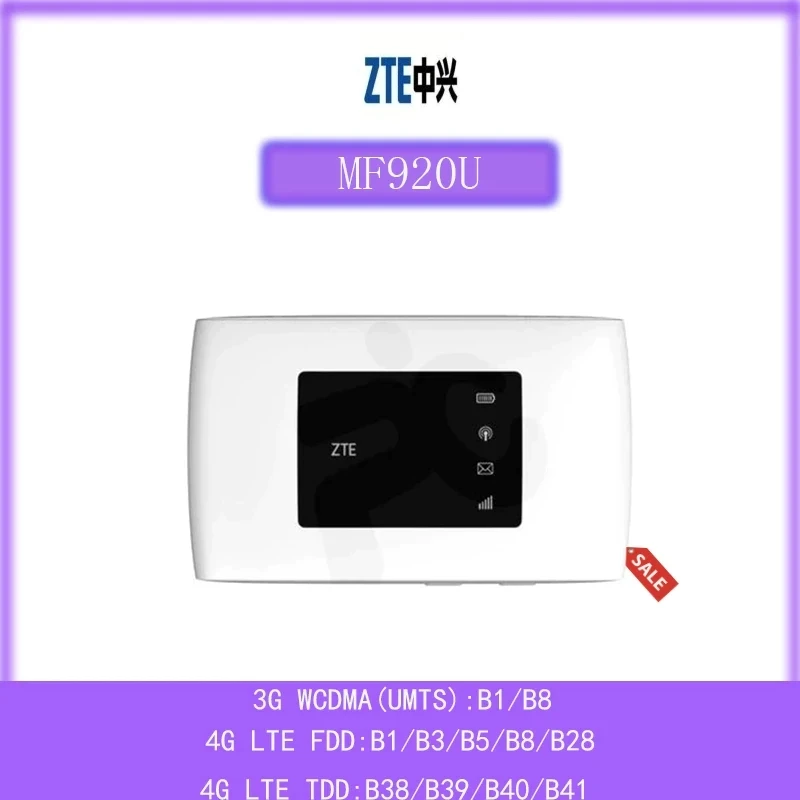 Модель мобильного телефона ZTE-Smart MF920U 4G LTE 150 Мбит/с Wi-Fi Совместимость с маршрутизатором