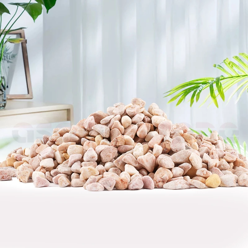 Hot Sale Natural Yellow Tumbled Gravel Rock River Stone Pebbles Cobbles Outdoor Garden Road Stone Paving Decorative Park