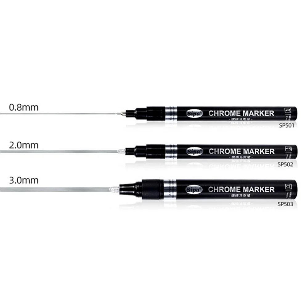 В наличии индивидуальная упаковка серебряный жидкий зеркальный хромированный маркер