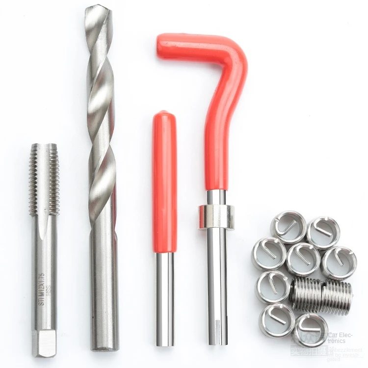 hand self-tapping screw sleeves/spark plug thread tooth restorer 131 pc Thread Repair Tool Kit Set Auto Repair Tool M6 M8 M10