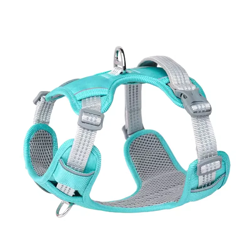 Hot Selling Customize Oxford Fabric Nylon Webbing Comfortable Mesh Padded Dog Harness For Small Medium Large Sizes Dogs Walking