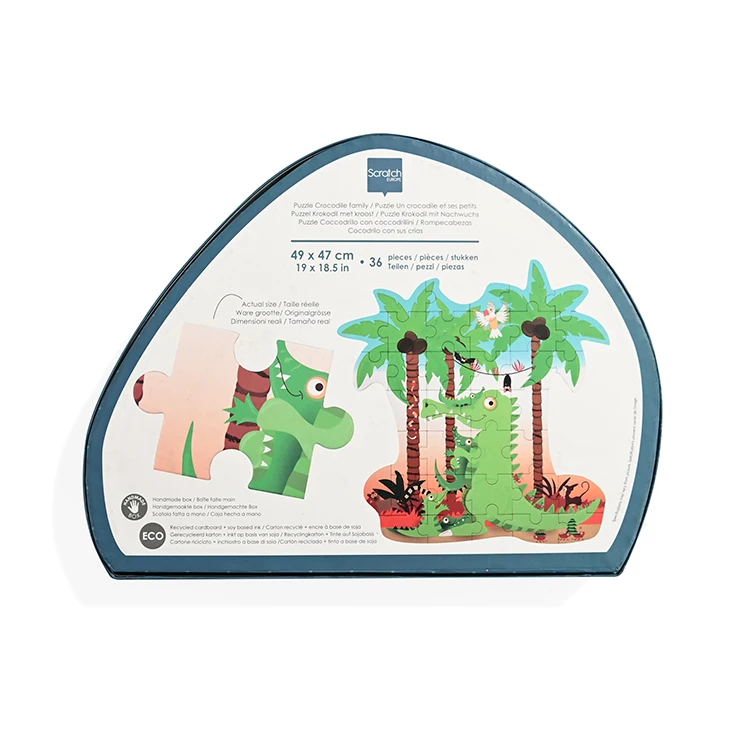 24 Years Puzzle Manufacturer Custom Unique Crocodile Shape Kid Jigsaw Puzzle