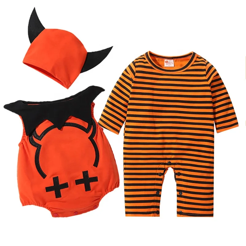 2022 new my first funny halloween costumes clothes for infants baby boy and young girls children