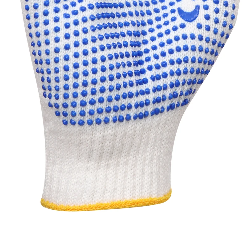 XINGYU 10 Gauge Knitted Polyester PVC Dots Gloves Dotted Cotton Machinist Working PVC Dotted Gloves