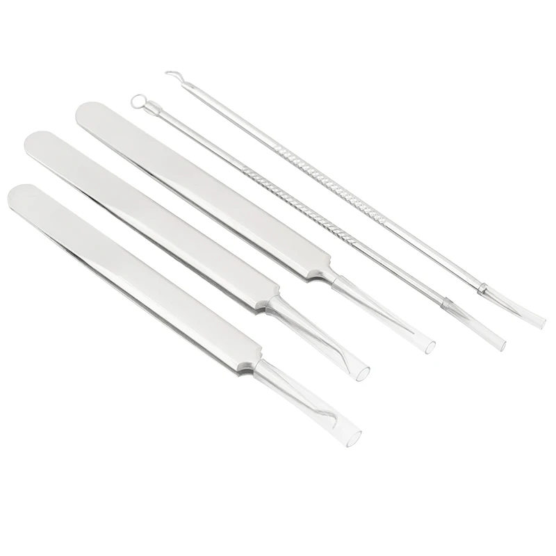 2024 sells acne needle set tweezers stainless steel needle car beauty tools lash fiber tip