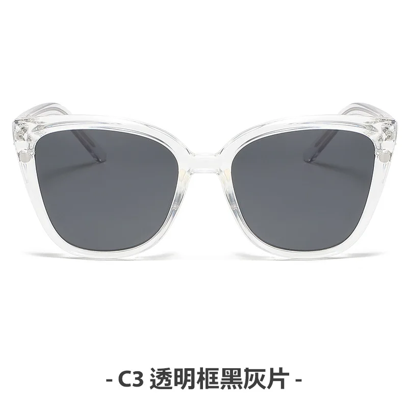 High Quality Polarized Sunglasses New Cat Eye Design Glasses Black TR90 Clip on Sunglasses for Women Men Wholesale