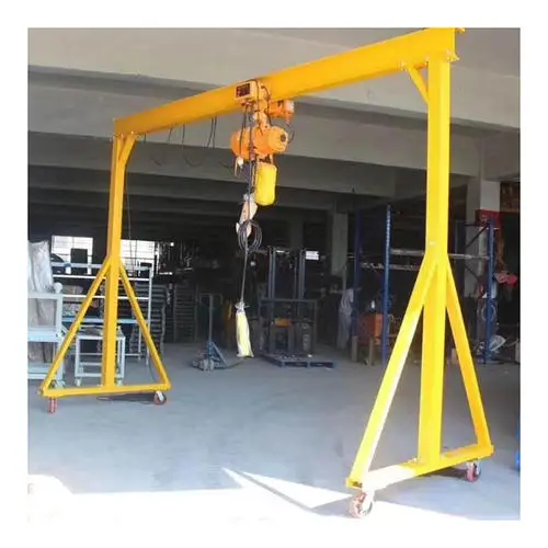 Mini Portable Gantry Crane Manual/Electric Hoist Warehouse Application 500kg 1Ton 2Ton 3Ton 5 Ton Gearbox Motor Bearing Gear