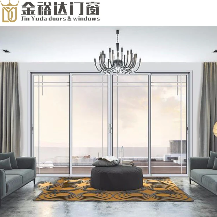 Custom panorama aluminium sliding door extremely narrow thin sitting room balcony office partition door