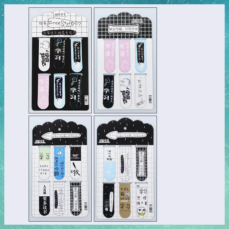 Kawaii Oreo Cat Magnetic Bookmarks Books Marker of Page Stationery School Office Supply Student