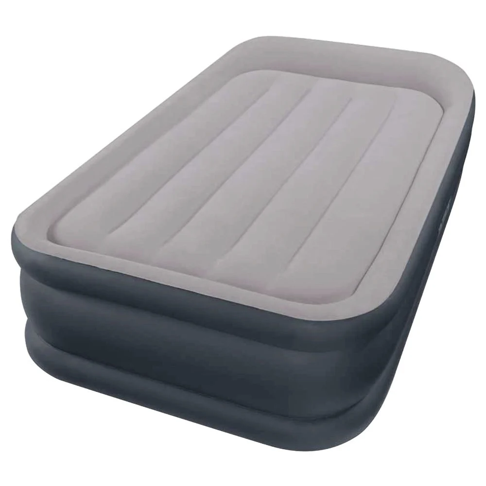 flocked top King size inflatable air matress with built in pump for Living room Bedroom