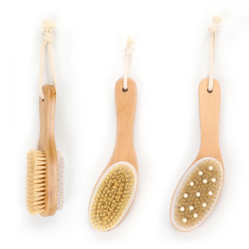 Abeis Eco Friendly Spa Message Shower Wooden Brush Exfoliating Body Smoother Dry Skin Bath Brush Wholesale