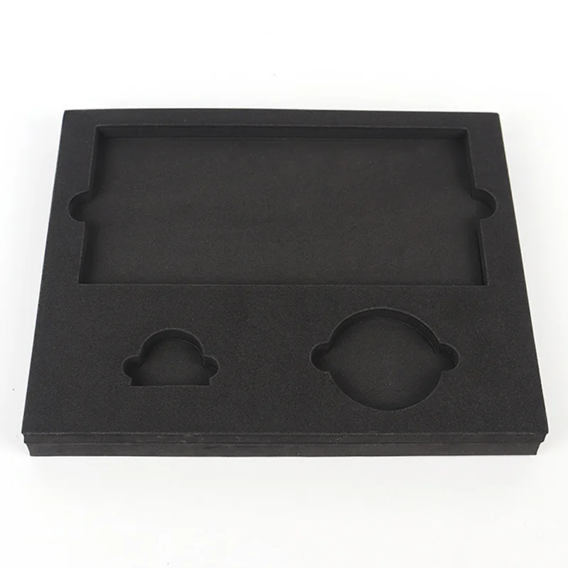 Custom molded carbon fiber EVA and EPE foam board insert EVA form liners into electronic packaging boxes