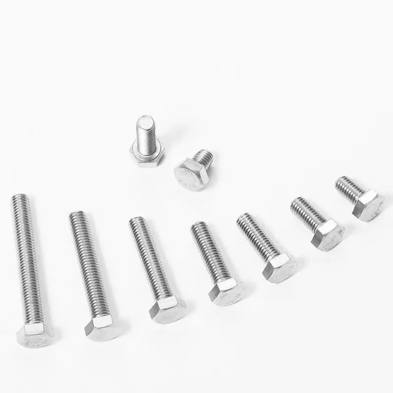 Factory supplied Fastening M8 Customized Standard stainless steel hex head bolt