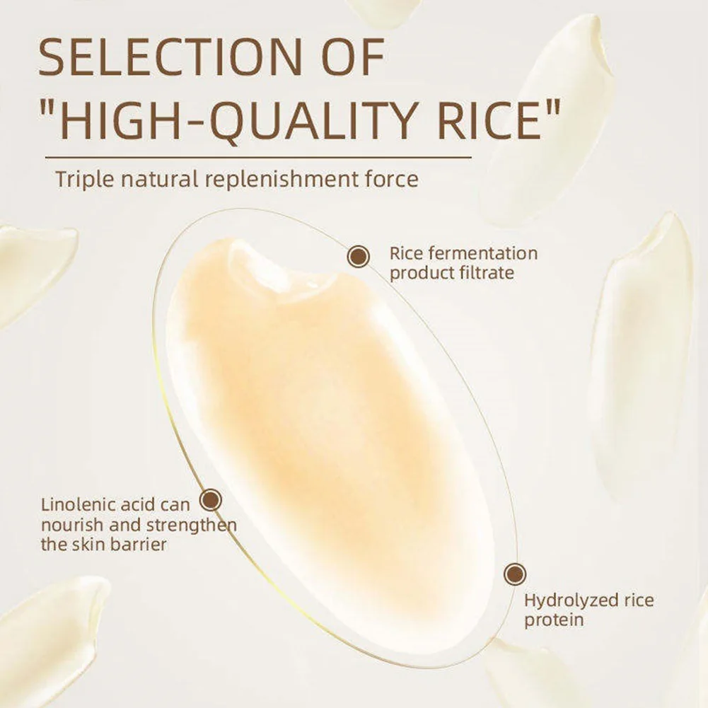 Private label Skin Care Products Organic Natural Extract Hydration Face Wash Rice Toner Cream Serum Rice Skin Care Set