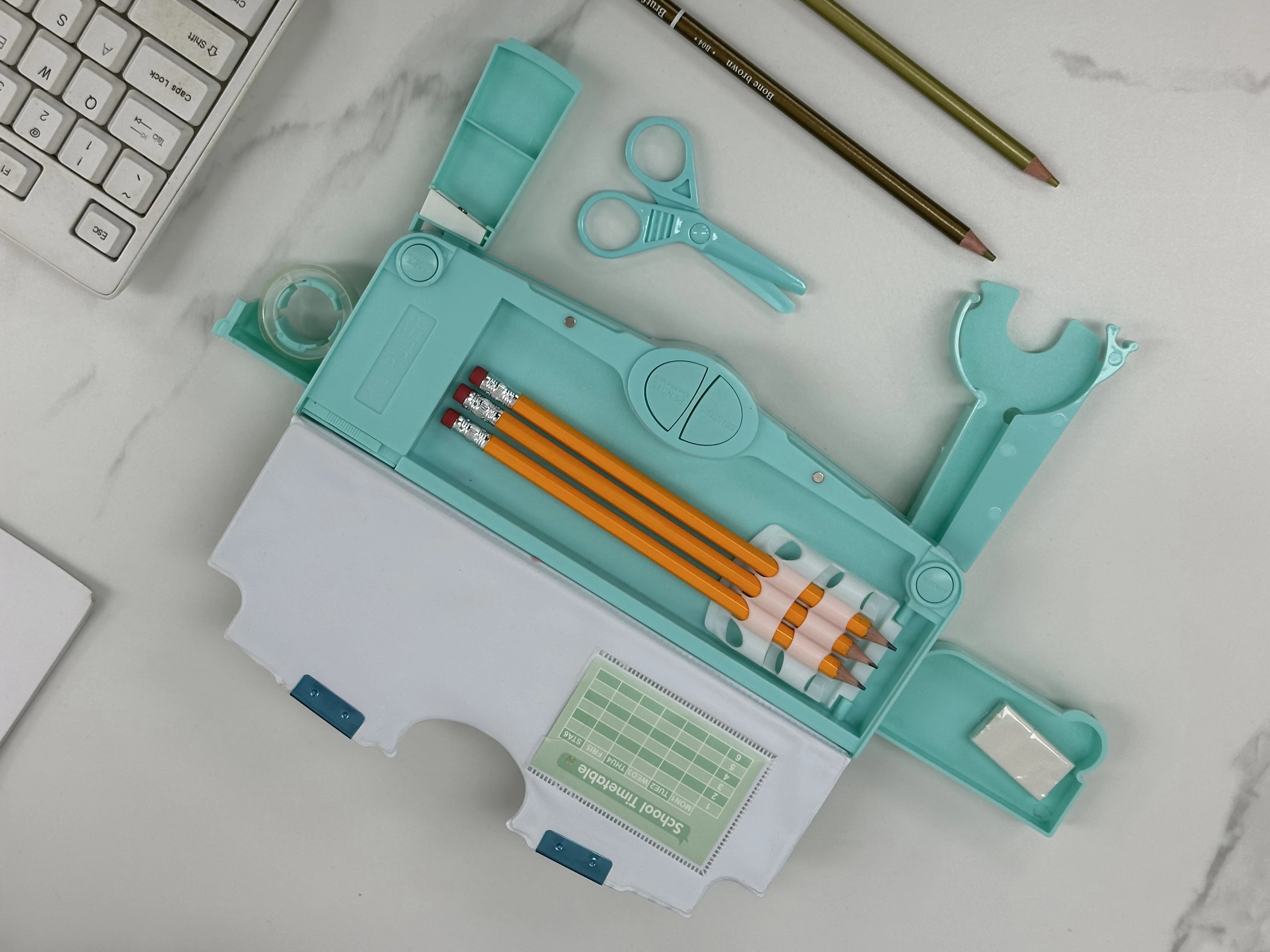 Wholesale Custom Baby Kids Girls Pencil Box Cases Children School Students Plastic Plastic Pencil Box/Case