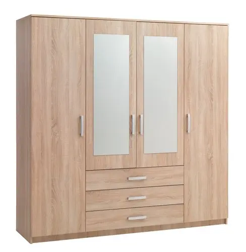 Modern wooden wardrobe closet livingroom bedroom furniture dressers drawers cabinet with  mirror drawers