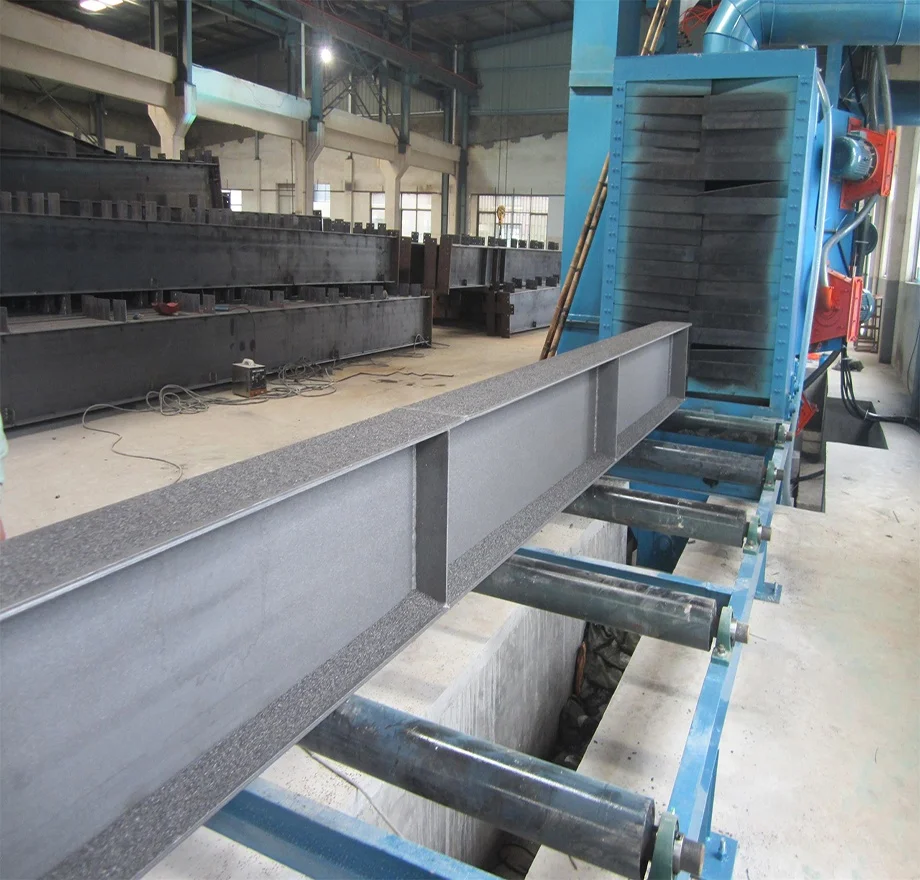 Машина для очистки стальных пластин H beam/стальная линия предварительной очистки пластин/машина для очистки туннелей