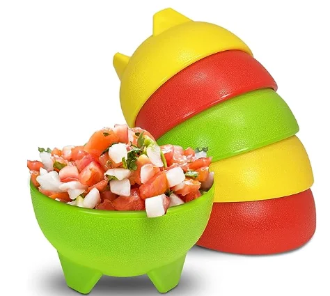 New 2023 Cheap BPA Free Plastic Sauce Cup Snack bowl Mexican Chipotle Chips unbreakable Reusable plastic bowl