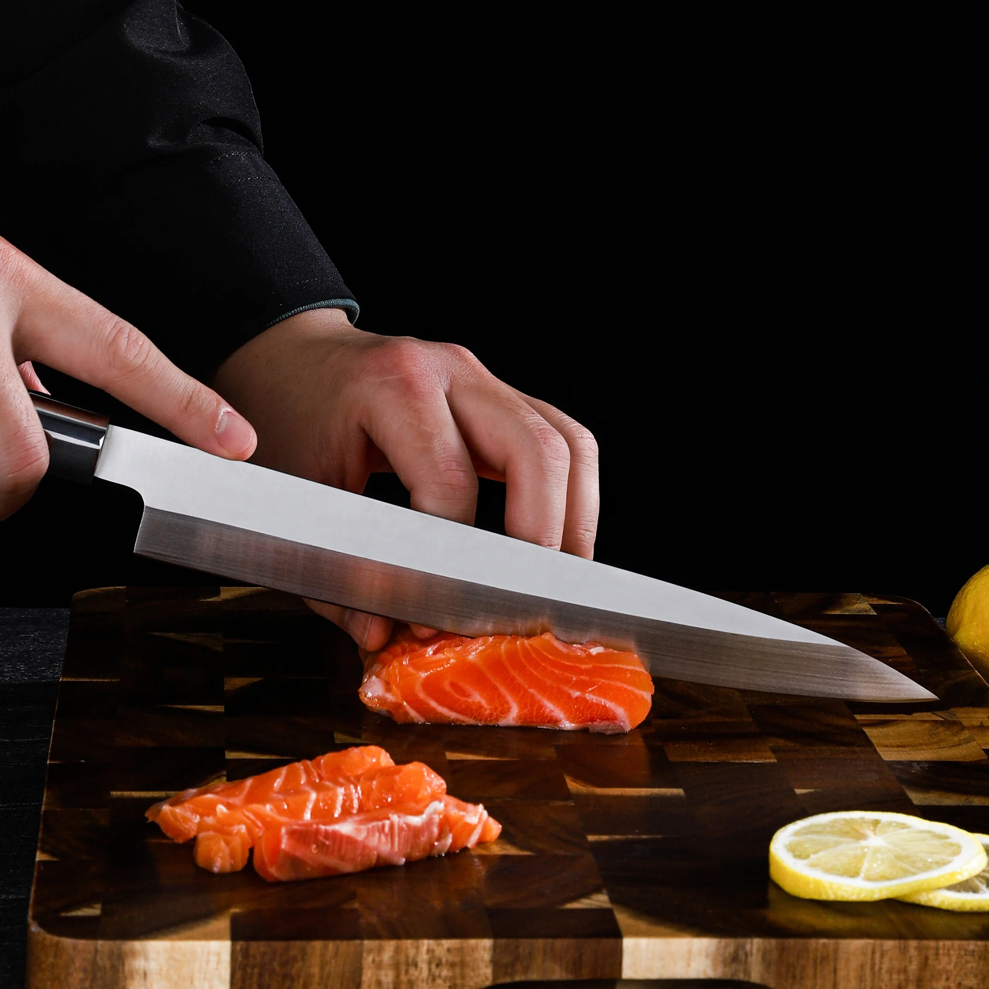 10 Inch Japanese Sushi Knife 7Cr17MOV Sashimi Knife With Chicken Wenge Wood Handle Kitchen Sushi Knives