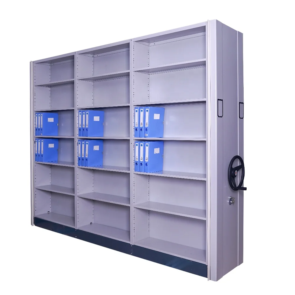 Space saver Luoyang Manual Compact Filing Mobile Mass Shelving Archive Cabinet Mobile Compactor