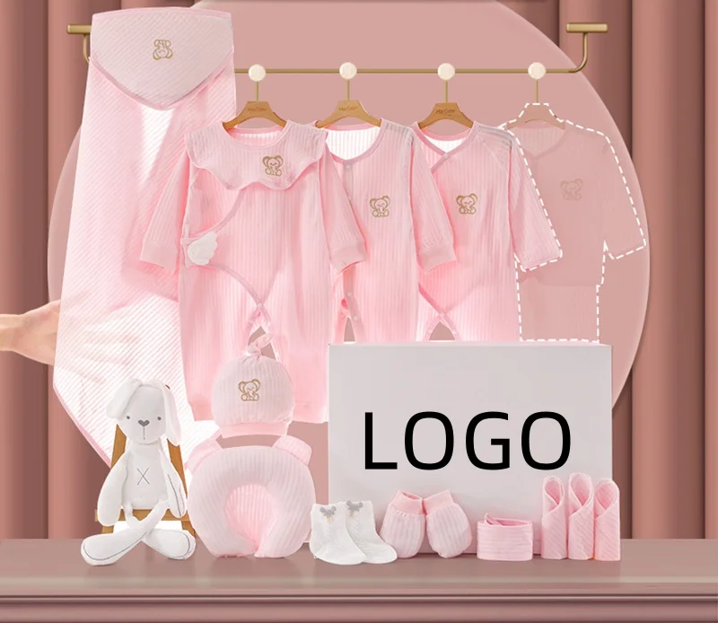 16 piece set Gift Box Custom Logo Newborn Gift Set Ropa Para Bebes Varon 100% Cotton New Born Baby Clothes Gift Set Suppliers