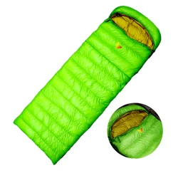 Envelope Sleeping Bag Duck Down  Camping Winter 800g Fill Splicing Double Sleeping Bag used in Cold Weather