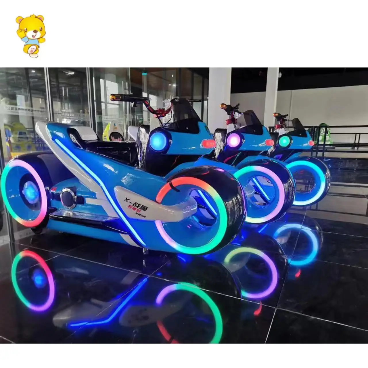 Amusement Park Arcade Game Centre Remote Control Battery Powered  Kid X-Warrior Ride On Motorbike Amusement Park Indoor