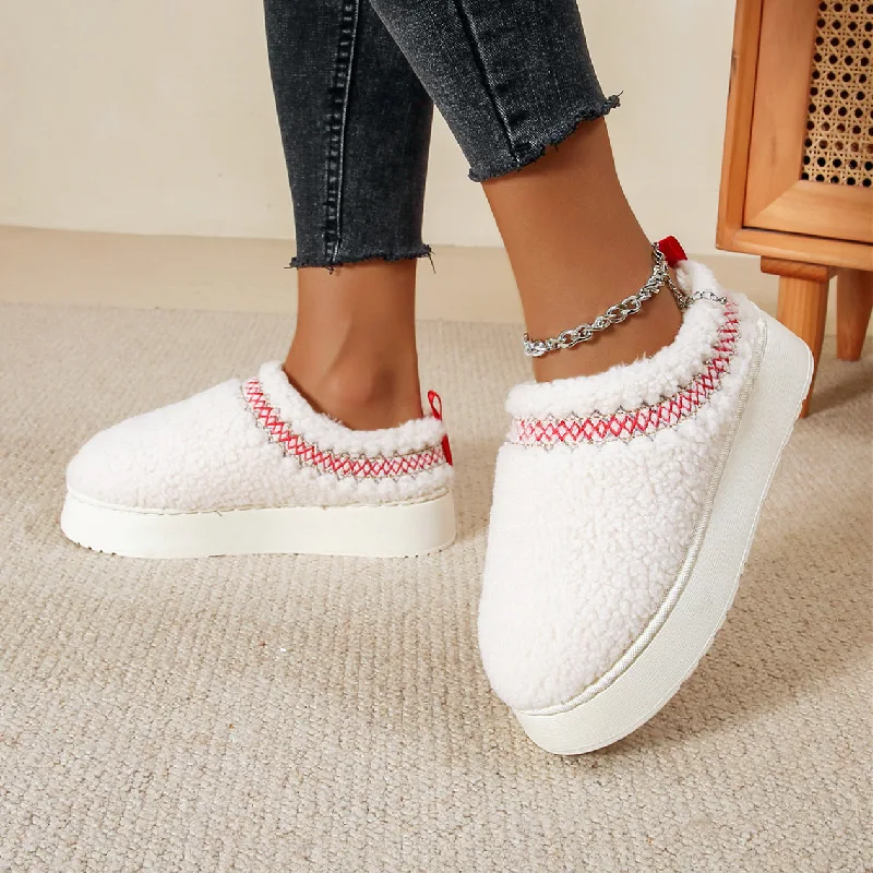High Quality Latest Ladies Felt Custom Excellent Quality Winter Faux Fur Slippers Funky Slippers