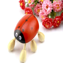 Factory Price Wooden Massage Roller Health Preservation Six Foot Beetle Light Luxury Lymphatic Wood Massage