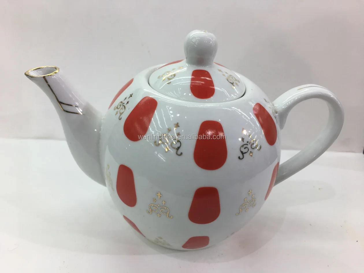 Chaozhou factory Arabic Saudi Middle-East Dubai 600cc 900cc 1200cc 1600cc ceramic porcelain teapot  set coffee teapot