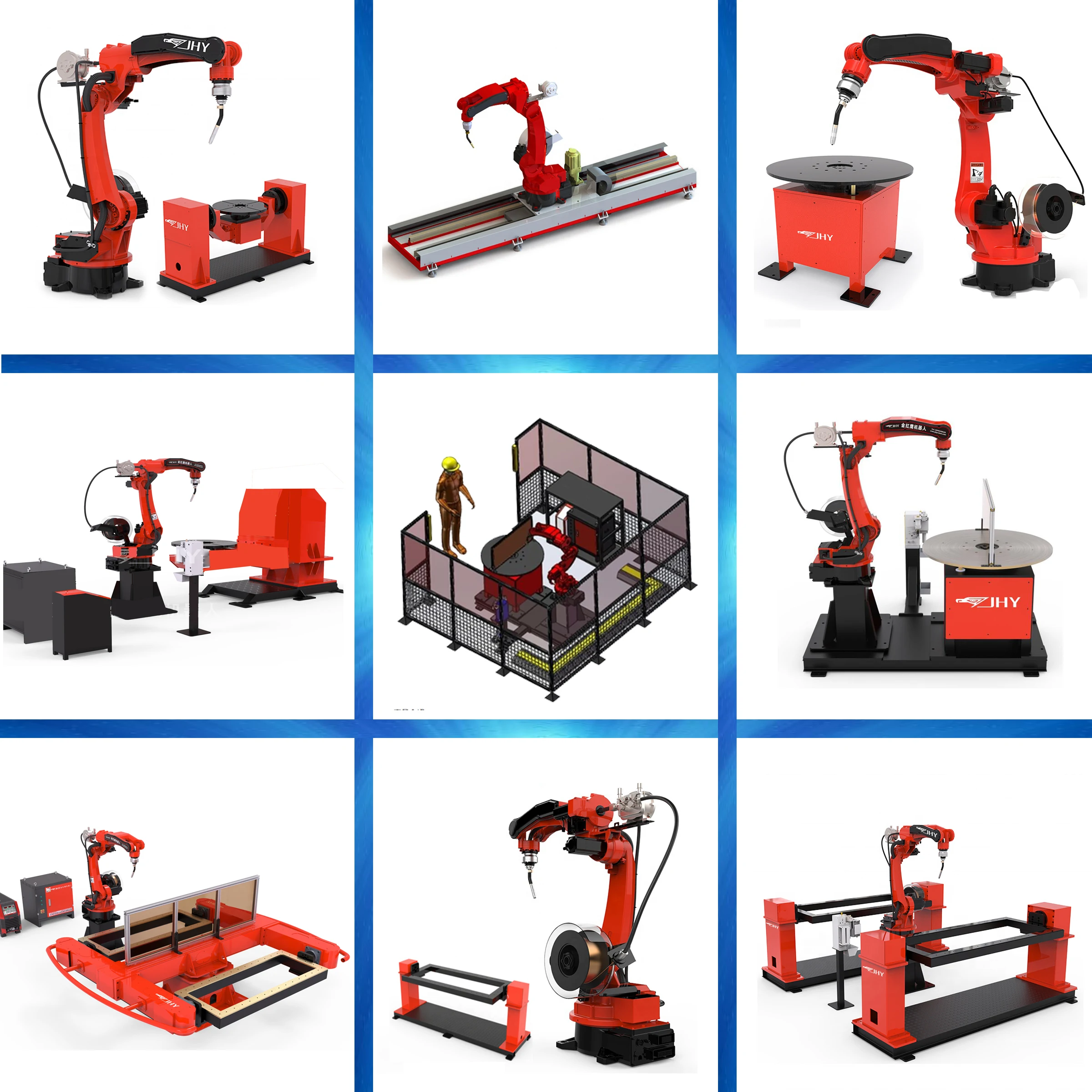JHY 2 axis rotating welding table for welding robot