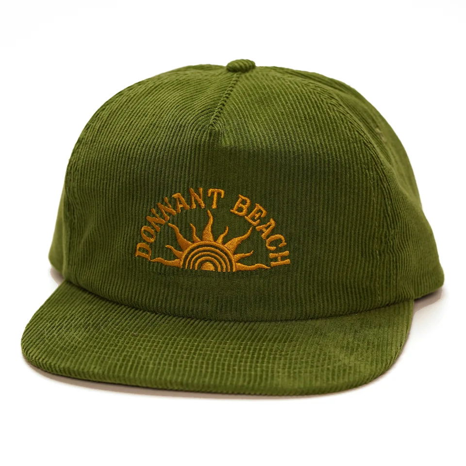 corduroy gold embroidery logo caps custom unstructured snapback 5 panel hats