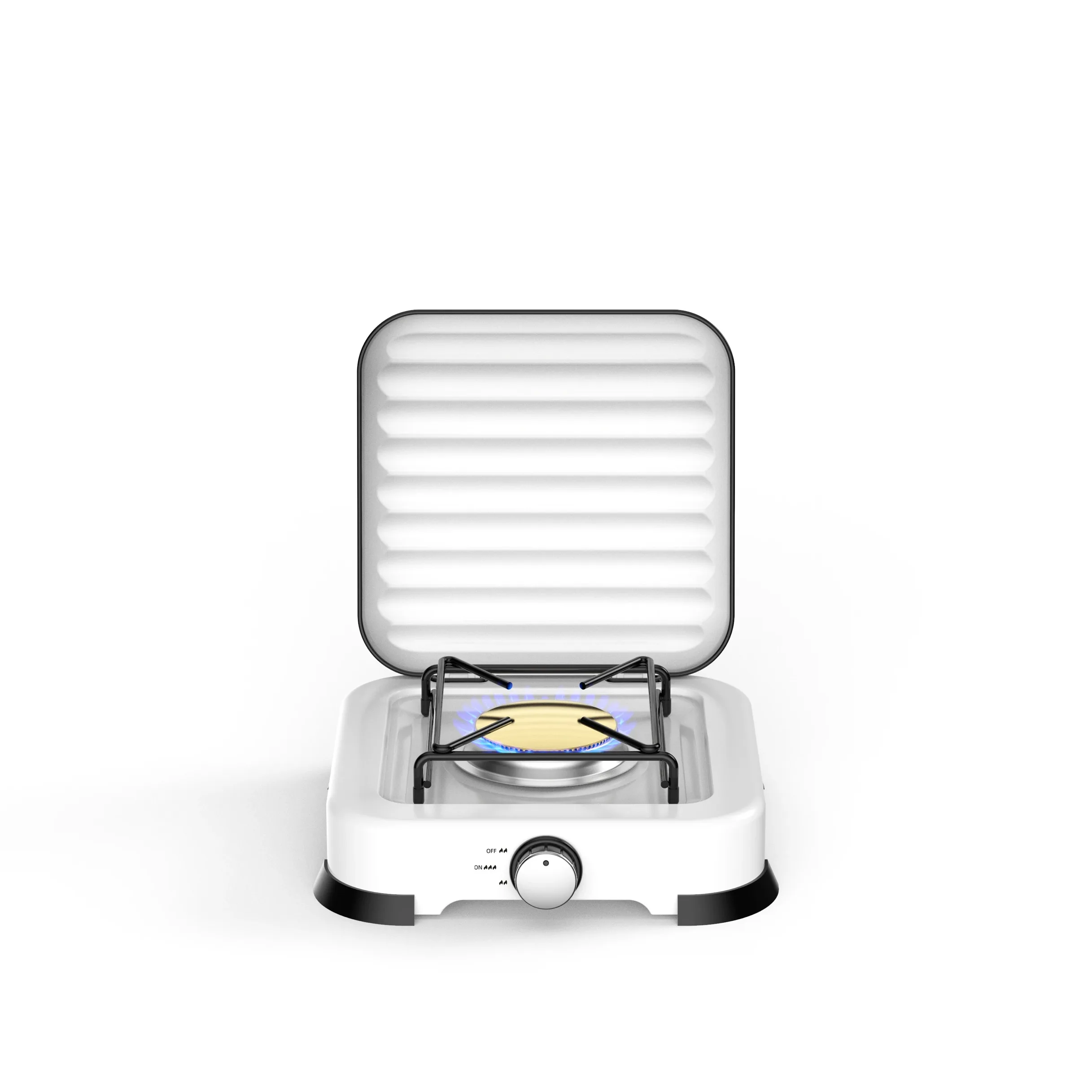 2024 Wholesale Stainless Steel Single Burner Gas Stove Portable Cooktop for Household Outdoor RV Car Hotel Garage Use