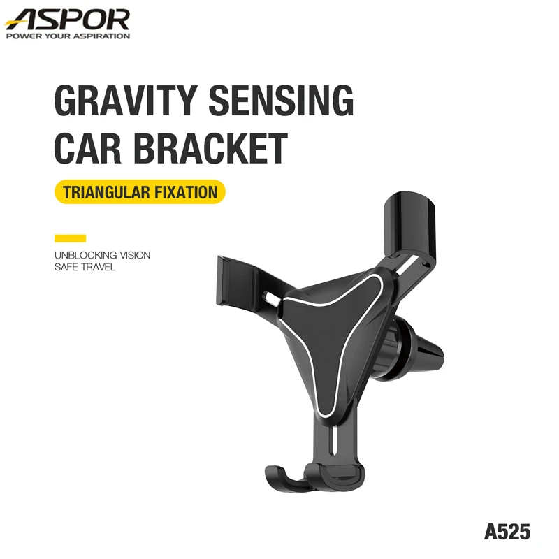 ASPOR Gravity Sensing Silicone Antiskid 360 Degrees Rotations Car Holder