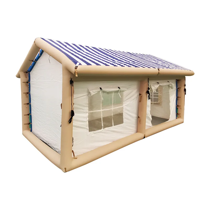 T185 Portable folding outdoor air waterproof inflatable house family camping tent