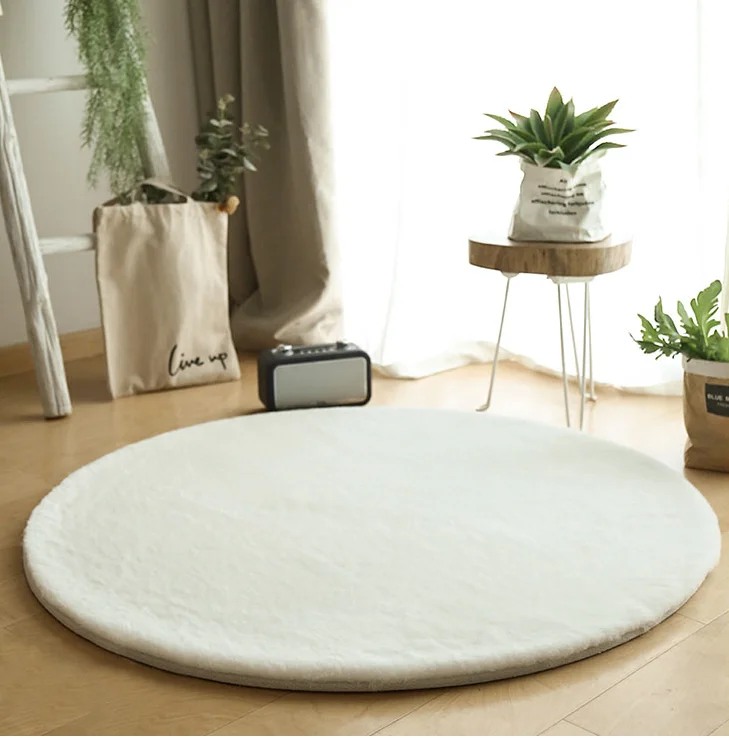 Оптовая цена обеспечивает мягкий ковер из кроличьего меха для детской комнаты из полиэстера