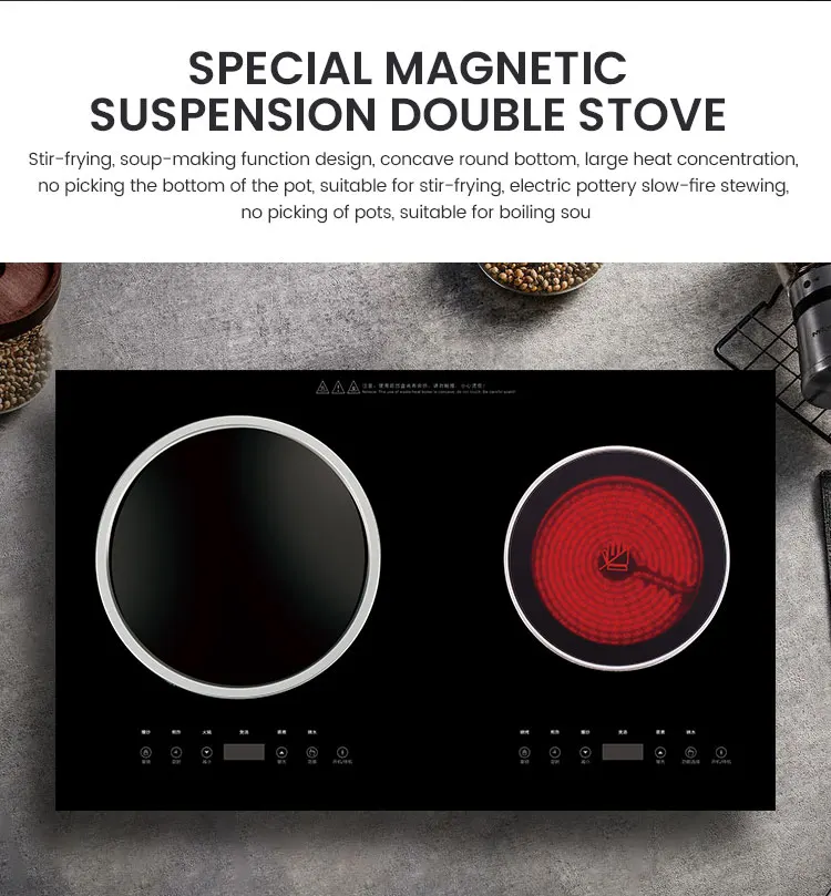Home Appliances 2 Burner Induction Cooker 2500W Infrared Cooker Induction Top With Cb And Ce Certification