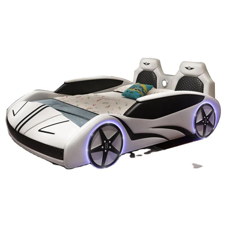 Wooden Frame Kids Car Bed Modern Bedroom Furniture Factory Direct Sale Children Double Car Bed Kid Racing Car Bed