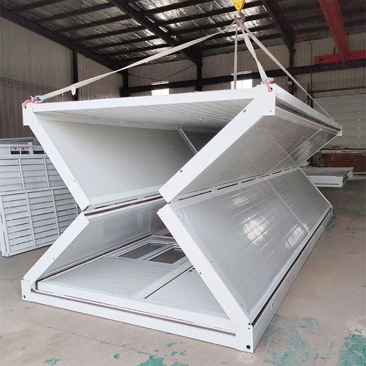 Steel Structure Prefab Foldable House Shipping Container Garage Prefabricated Folding Living 20ft Modular Homes