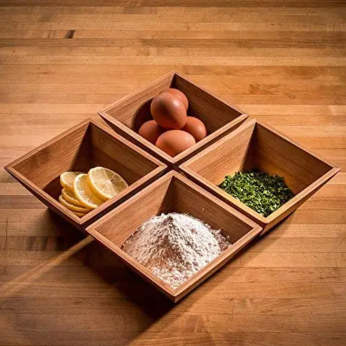 Bamboo Cheese Board Tray with Knife Set