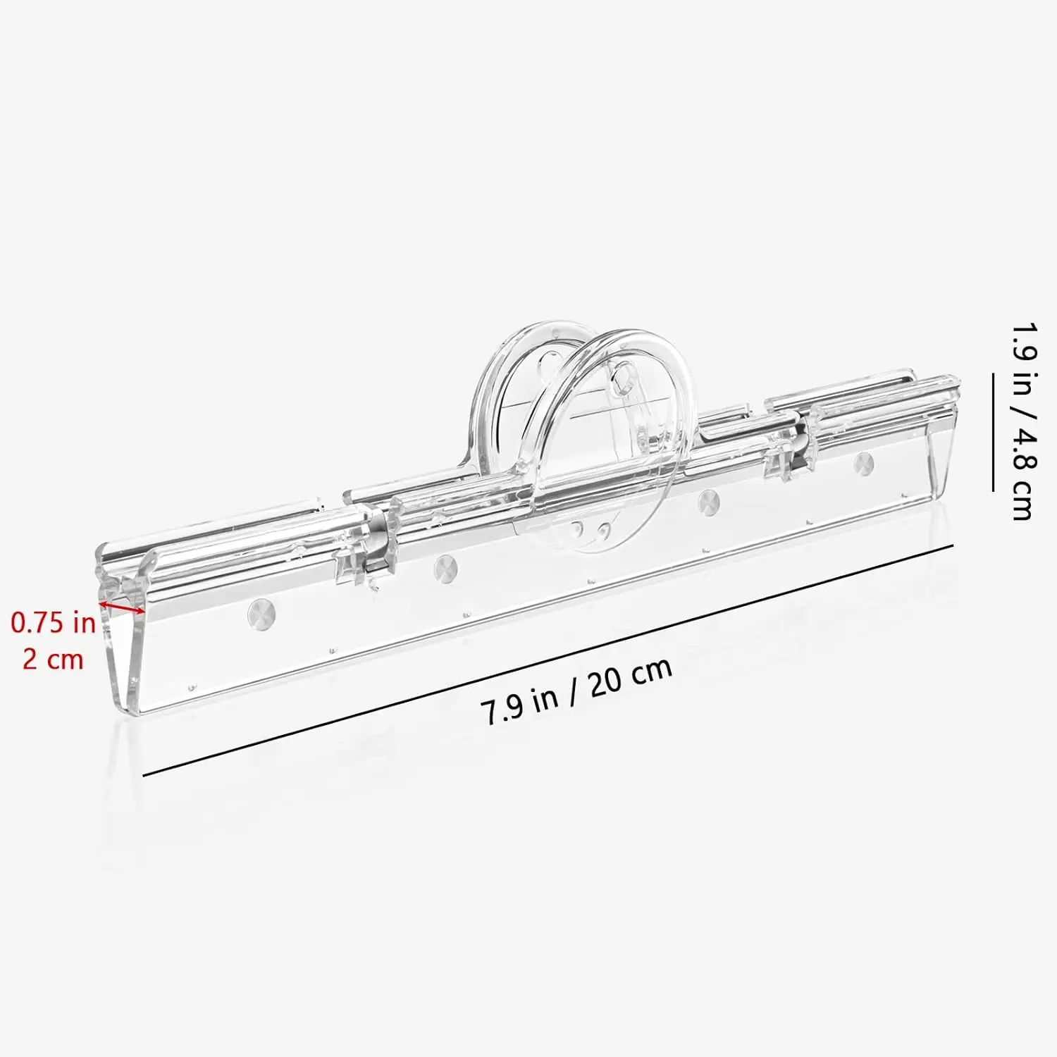 Acrylic Magnetic Clips, Long Magnetic File Clip for Fridge and Board