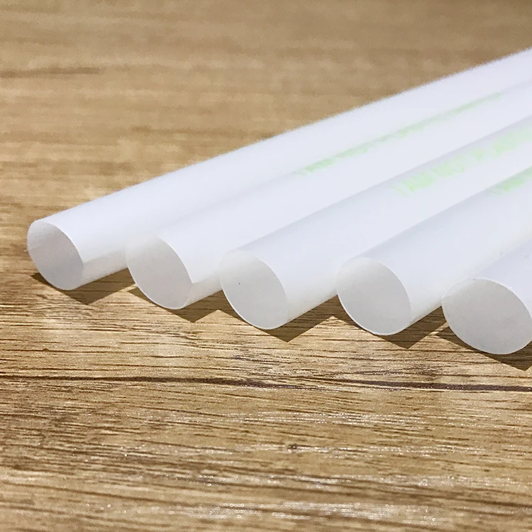 Disposable PLA Boba Straw For Coffee Shop Eco Friendly Natural 100% Biodegradable Reusable PLA Drinking Straw