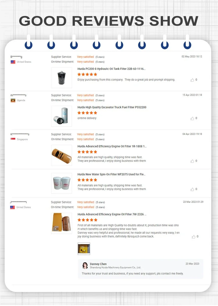 HongRun Excavator Part PC300-8 PC350-8 Element Hydraulic Oil Tank 207-60-51311 20y-60-31271 Element Filter