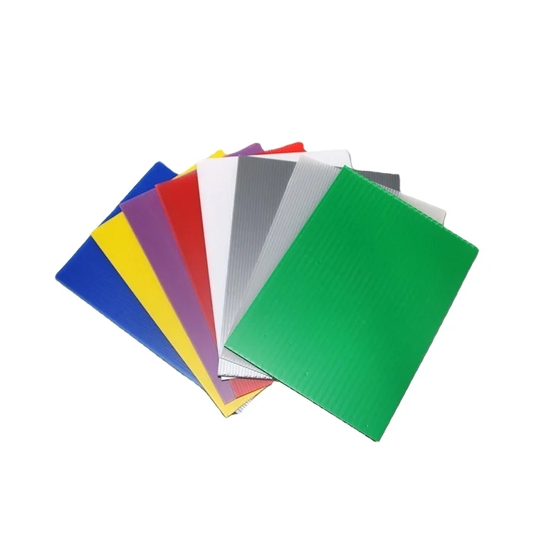 Box Sheet PP Plastic Corrugated Board Corflute Polypropylene Sheet Correx Folding 2mm 3mm 4mm 5mm 6mm Thick Printing Custom Size