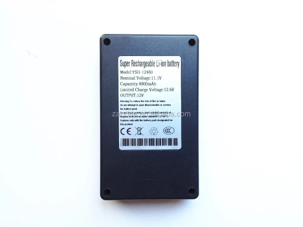 YSD-12480 Portable Rechargeable 12V 4800mah li-ion battery for WIFI Booster CCTV Camera