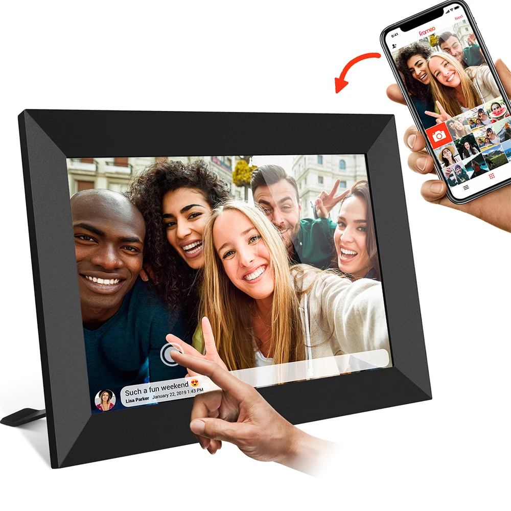 10.1 Inch HD IPS Screen 1280*800 Wifi Electronic LCD Digital Photo Picture Frame  Auto Rotate Add Photos/Videos via APP