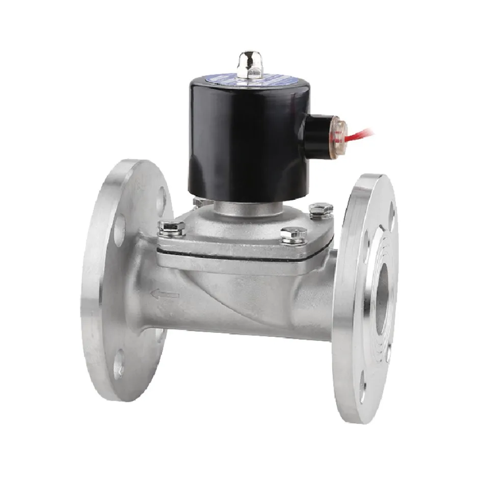 Cast Iron stainless steel  12V 24V DC Water Flange Solenoid Valve
