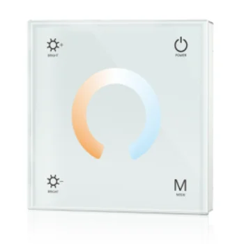 
Glass panel dual color tunable white led strip light brightness CCT dimming remote control led controller 