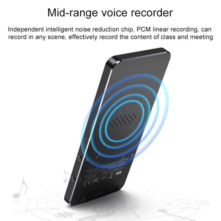  Портативный металлический Беспроводной MP3 MP4 Hifi плеер с сенсорным экраном 16